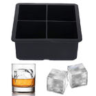 4 Holes Large Ice Cube Tray Tasteless Non Stick Microwave Safe