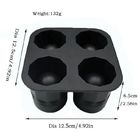 Whiskey Deep Ice Cube Tray 4 Cavity Eco Friendly For Cocktails
