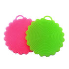 Flower Shape Silicone Kitchen Brush Heat Insulation Mat Design With A Hook Hole