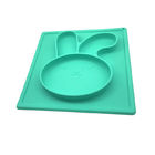 High Quality Cute Rabbit Shape Silicone Baby Placemat Non Slip Silicone Plate Mat Placemats