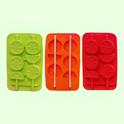 Fruits Shape Ice Cube Tray Reusable , Multipurpose Silicone Ice Cream Mold