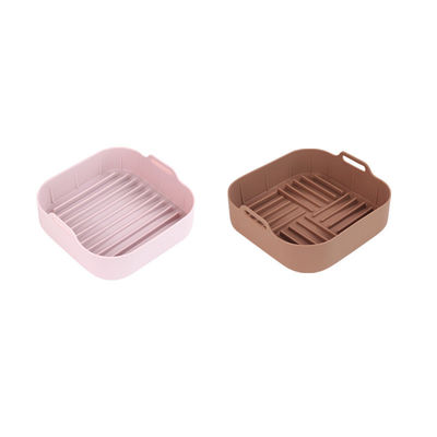 Square 8 Inch Air Fryer Silicone Trays BPA Free Reusable Washable