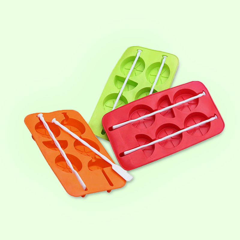 Fruits Shape Ice Cube Tray Reusable , Multipurpose Silicone Ice Cream Mold